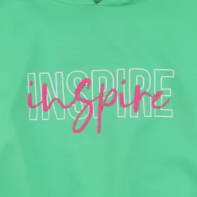 ALG Feliratos zöld lány pulóver