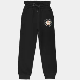   ALG Csillagos fekete zsebes lány belül bolyhos melegítőnadrág