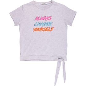 ALG Feliratos szürke tini felső