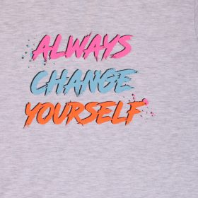 ALG Feliratos szürke tini felső