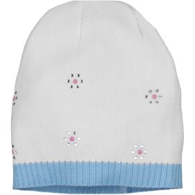 Be Snazzy Strasszos fehér-kék baba sapka