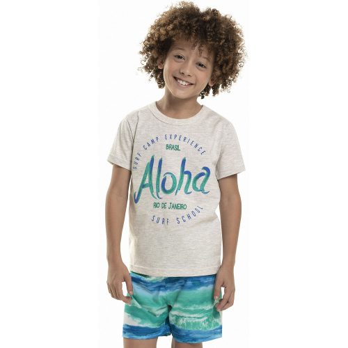 Bee Loop Aloha szürke kamasz fiú póló