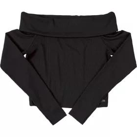 Gloss Bordázott fekete tini lány felső