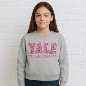 Breeze Feliratos szürke lány pulóver