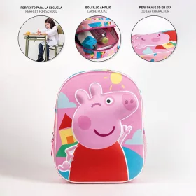 Peppa malac rózsaszín 3D kislány hátizsák