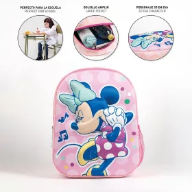 Minnie egér rózsaszín 3D kislány hátizsák