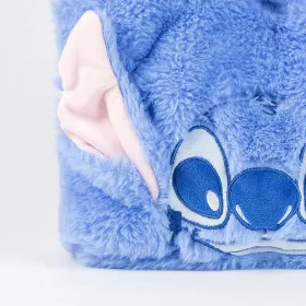 Stitch kék prémes kislány táska