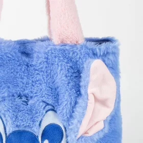 Stitch kék prémes kislány táska