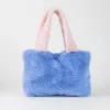 Stitch kék prémes kislány táska