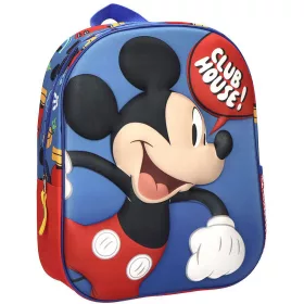 Mickey egér kék-piros  3D kisfiú hátizsák