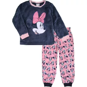 Minnie egér kék-rózsaszín kislány polár pizsama