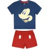 Mickey egér sötétkék-piros kisfiú pizsama