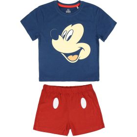 Mickey egér sötétkék-piros kisfiú pizsama