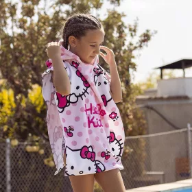   Hello Kitty rózsaszín kislány törölköző/fürdőponcsó