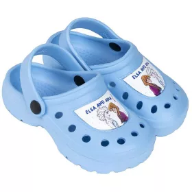 Jégvarázs Elsa és Anna kék kislány papucs