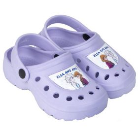 Jégvarázs Elsa és Anna lila kislány papucs