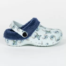 Stitch kék bélelt kislány papucs