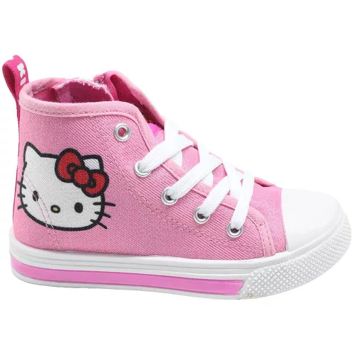 Hello Kitty pink LED fényű kislány vászoncipő