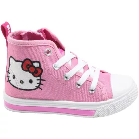 Hello Kitty pink LED fényű kislány vászoncipő