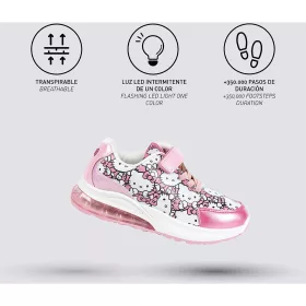 Hello Kitty rózsaszín LED fényű kislány cipő