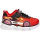 Hot Wheels piros-fekete LED fényű kisfiú cipő
