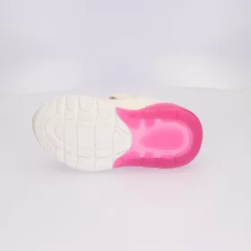 Minnie bézs-rózsaszín LED fényű kislány cipő