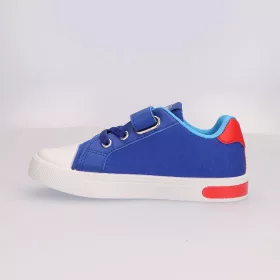 Pókember kék LED fényű kisfiú vászoncipő