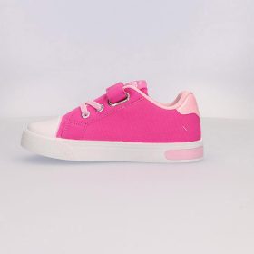 Minnie egér pink LED fényű kislány vászoncipő