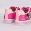 Minnie egér pink LED fényű kislány vászoncipő