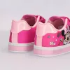 Minnie egér pink LED fényű kislány vászoncipő