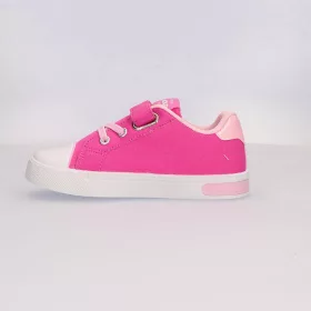 Minnie egér pink LED fényű kislány vászoncipő