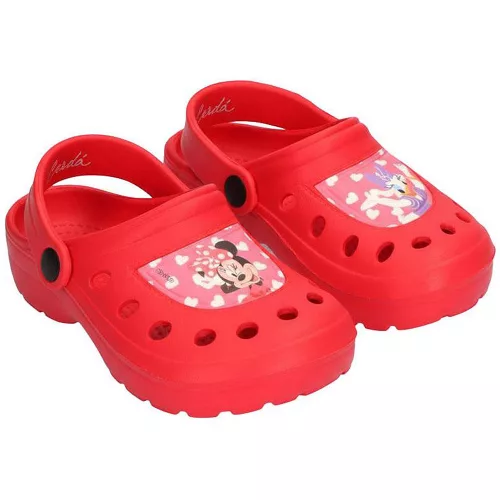 Minnie egér és Daisy korallpiros kislány papucs