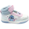 Stitch fehér-kék-rózsaszín LED fényű kislány cipő