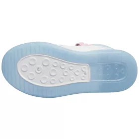 Stitch fehér-kék-rózsaszín LED fényű kislány cipő