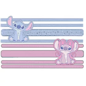 Stitch kislány rózsaszín-kék 8 db-os hajgumi szett