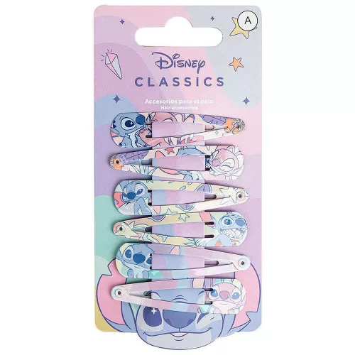 Stitch színes kislány hajcsat 6 db-os