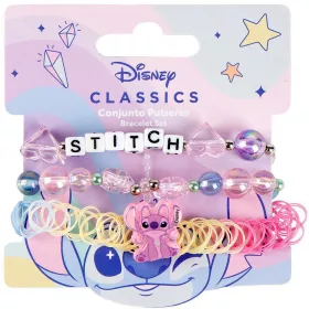 Stitch kislány rózsaszín 3 db-os karkötő szett