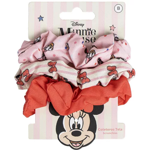 Minnie egér rózsaszín kislány hajgumi 3 db-os