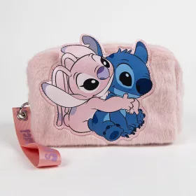 Stitch rózsaszín prémes kislány kozmetikai táska