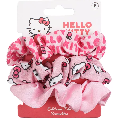 Hello Kitty rózsaszín kislány hajgumi 3 db-os