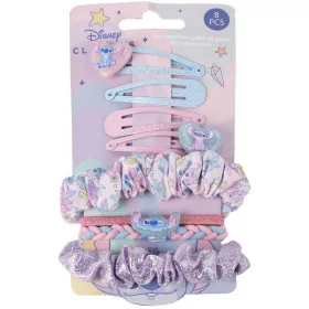 Stitch csillogó hajgumi+csat kislány szett