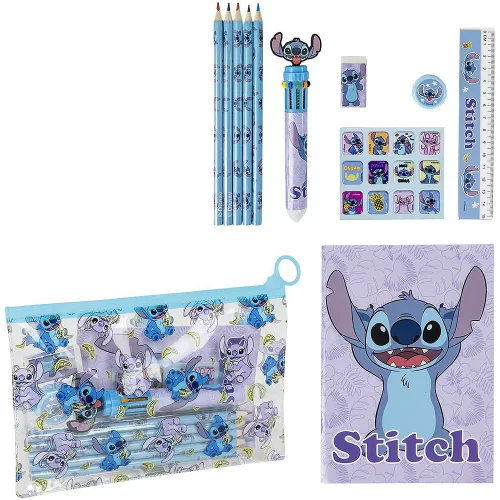 Stitch kék tolltartó szett