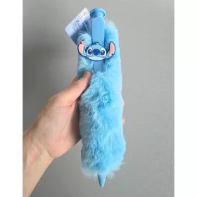 Stitch  világoskék prémes toll