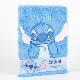 Stitch kék plüss füzet