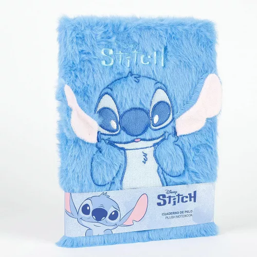 Stitch kék plüss füzet