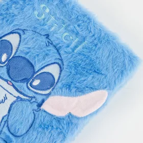 Stitch kék plüss füzet