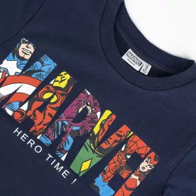 Marvel sötétkék kisfiú belül bolyhos pulóver