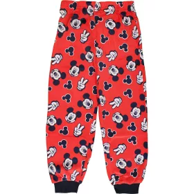 Mickey egér kék-piros kisfiú polár pizsama