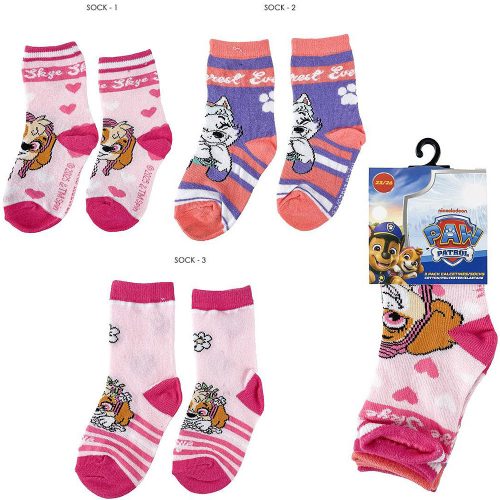 Mancs őrjárat Skye lány rózsaszín-lila zokni szett