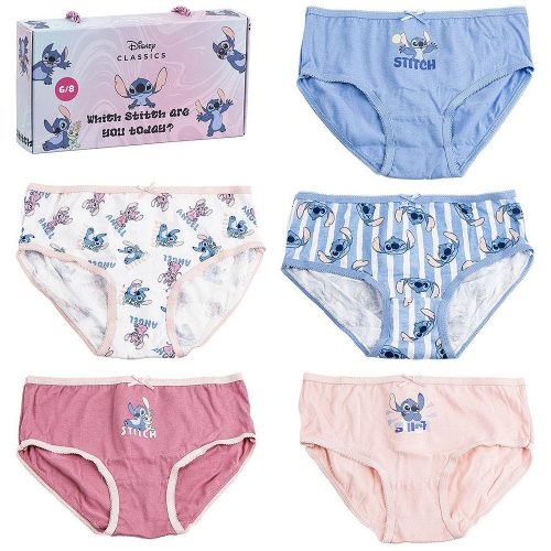 Stitch színes kislány 5 db-os  bugyi szett
